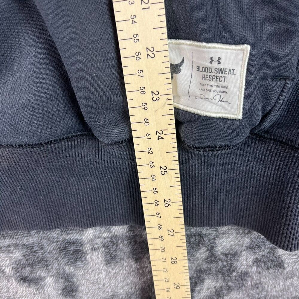 Under Armour Project Rock Hoodie Sweatshirt Men's L Black Pullover Athleisure* - Picture 9 of 13